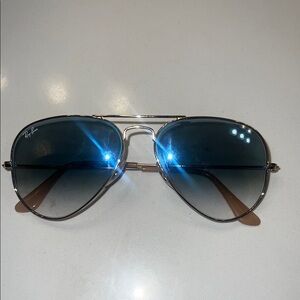 Ray-Ban Aviator Sunglasses with Blue Lenses